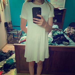 SM Forever 21 White T Shirt Dress